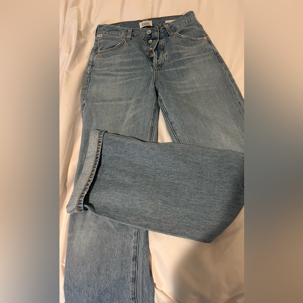Citizens Of Humanity Light Blue Straight Leg Jeans